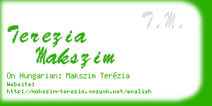 terezia makszim business card