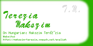 terezia makszim business card